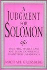 A Judgment for Solomon  The d'Hauteville Case and Legal Experience in Antebellum America