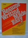 Resume writing made easy