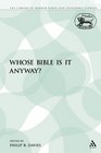 Whose Bible Is It Anyway