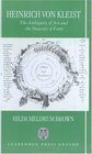 Heinrich von Kleist The Ambiguity of Art and the Necessity of Form