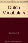 A Dutch Vocabulary