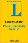 Langenscheidt's Pocket Dictionary Spanish SpanishEnglish/EnglishSpanish