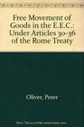 Free movement of goods in the EEC under articles 30 to 36 of the Rome Treaty