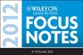 Wiley CPA Examination Review Focus Notes Set 2012