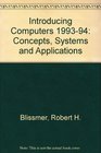 Introducing Computers Concepts Systems and Applications 199394