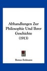 Abhandlungen Zur Philosophie Und Ihrer Geschichte