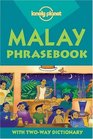 Lonely Planet Malay Phrasebook