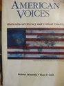 American Voices Multicultural Literacy and Critical Thinking