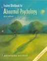 Student Workbook for Ronald J Comer's Abnormal Psychology