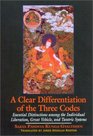 A Clear Differentiation of the Three Codes Essential Distinctions Among the Individual Liberation Great Vehicle and Tantric Systems  The Sdom Gsum  Letters