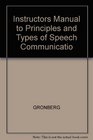 Instructors Manual to Principles and Types of Speech Communicatio