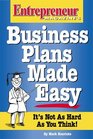 Business Plans Made Easy It's Not As Hard As You Think