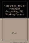 Accounting 19E or Financial Accounting 7E Working Papers