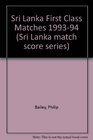 Sri Lanka First Class Matches 199394