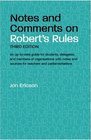 Notes and Comments on Robert's Rules 3rd Edition