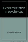 Experimentation in psychology