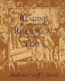 Reading Rhetoric Texts An Introduction to Criticism
