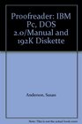 Proofreader IBM Pc DOS 20/Manual and 192K Diskette