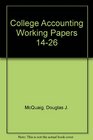 College Accounting Working Papers 1426