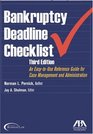 Bankruptcy Deadline Checklist  Third Edition