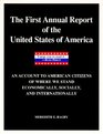 The First Annual Report of the United States of America