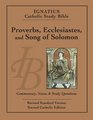 Ignatius Catholic Study Bible Proverbs Ecclesiastes and Song of Solomon