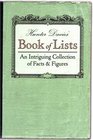 Hunter Davies' Book of Lists: An Intriguing Collection of Facts and Figures