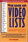 Book of Video Lists 1991 Third Edition Fully Revised and Expanded