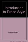 Introduction to Prose Style