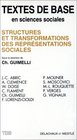Structures et transformations des reprsentations sociales