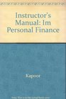 Instructor's Manual Im Personal Finance