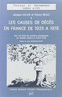 Les causes de deces en France de 1925 a 1978