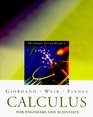Calculus for Engineering and the Sciences Preliminary Edition