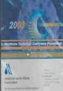 2003 Membrane Technology Conference Proceedings March 25 2003 Atlanta Georgia