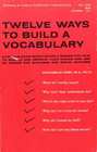 Twelve Ways to Build a Vocabulary