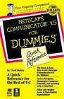 Netscape Communicator 45 for Dummies Quick Reference