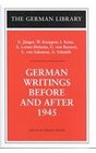 German Writings Before and After 1945 E Junger  Et Al