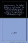 Your Home As a Tax Shelter Cashing in on America's Top Tax Shelter Organizing for Maximum Deductions Managing Your Home As an Investement Keepin