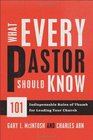 What Every Pastor Should Know 101 Indispensable Rules of Thumb for Leading Your Church