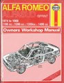 Alfa Romeo Alfasud/Sprint 197488 Owner's Workshop Manual