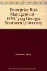 Enterprise Risk Management  FINC 3134 Georgia Southern University