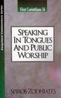 Speaking in Tongues and Public Worship: First Corinthians 14 (Exegetical Commentary Series)