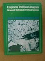 Empirical political analysis Research methods in political science