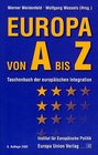 Europa von A Z Taschenbuch der europischen Integration