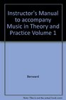 Music In Theory And Practice Instructor's Manual To Accompany