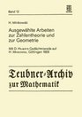Ausgewhlte Arbeiten zur Zahlentheorie und zur Geometrie Mit D Hilberts Gedchtnisrede auf H Minkowski Gttingen 1909