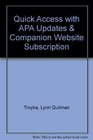 Quick Access with APA Updates  Companion Website Subscription