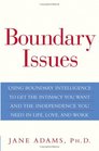Boundary Issues Using Boundary Intelligence to Get the Intimacy You Want and the Independence You Need in Life Love and Work