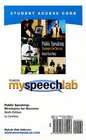 MySpeechLab Student Access Code Card for Public Speaking
