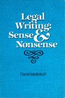 Legal Writing Sense and Nonsense
